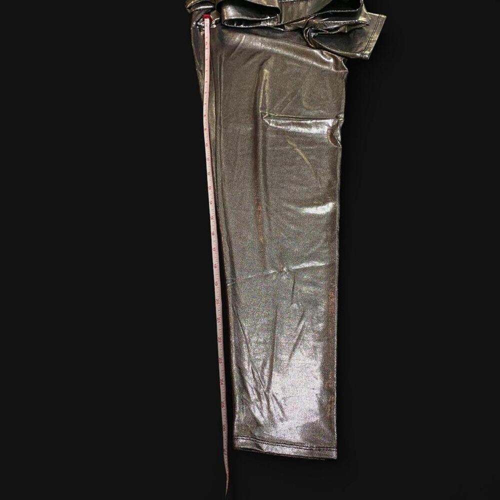 Love More Metallic Liquid Silver Pants Size L